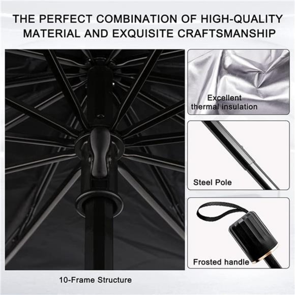 Car Windshield Sun Shade Umbrella Foldable,Sun Shade forCar Windshield Fit Sedan - Picture 4 of 6